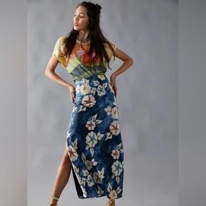 Free People Keanu Dress Womens Size SM Multicolored Floral Short Sleeve